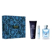 Zestawy perfum męskich - Versace Pour Homme 100ml woda toaletowa+10ml woda toaletowa+150ml żel pod prysznic - miniaturka - grafika 1