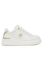 Buty dla dziewczynek - Tommy Hilfiger Sneakersy Low Cut Lace-Up T3A9-33985-1355 S Biały - miniaturka - grafika 1