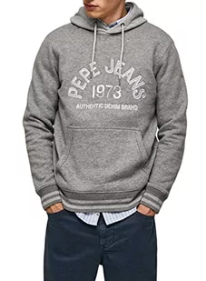 Pepe Jeans Męska bluza z kapturem Param, 963dark Grey Marl, XS - Bluzy męskie - miniaturka - grafika 1