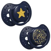 Smoczki uspokajające - LOVI Lovi Smoczek silikonowy dynamiczny 3-6m Stardust blue 2szt - miniaturka - grafika 1