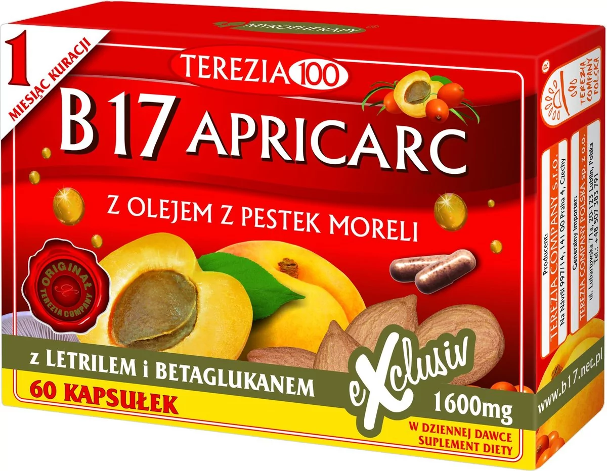 Terezia Witamina B17 Apricarc 60 kapsułek