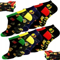 Skarpetki męskie - 10x Stopki Bawełniane Kolorowe Męskie Skarpetki Skarpety Krótkie 40/43 - miniaturka - grafika 1