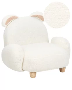 Fotel dziecięcy królik teddy biały KANNA - Fotele i pufy dla dzieci - miniaturka - grafika 1