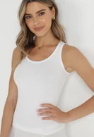 Bluzki damskie - Biały Top Bawełniany Dorania - miniaturka - grafika 1