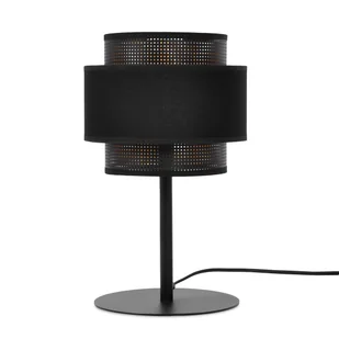 Czarna lampka stołowa, nocna, podwójny abażur K-5286 z serii AMOS - Lampy stojące - miniaturka - grafika 1
