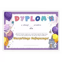 LearnHow Dyplom A5 urodzinowy - Balony 5szt - Dyplomy i okładki - miniaturka - grafika 1