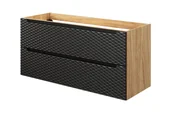 Szafki łazienkowe - Szafka łazienkowa pod umywalkę Comad Ocean 120 cm czarny/jasne drewno 82-120-2S - miniaturka - grafika 1
