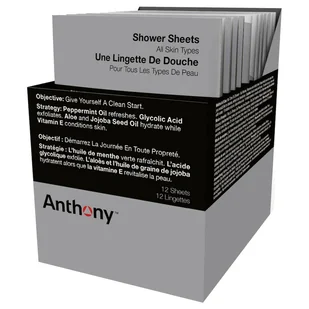 Anthony Shower Sheets Demakijaż 12 ct - Kosmetyki do demakijażu - miniaturka - grafika 1
