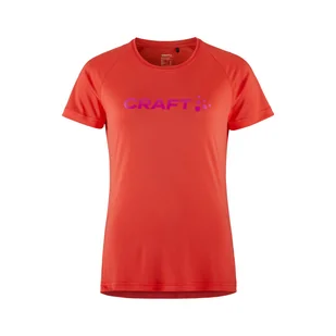 Damska Koszulka z krótkim rękawem CRAFT CORE ESSENCE LOGO TEE W 1911785-484000 – Pomarańczowy - Koszulki i topy damskie - miniaturka - grafika 1