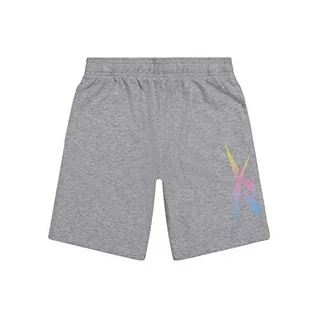 Spodnie i spodenki dla chłopców - Reebok Reebok Krótkie spodnie chłopięce Pantalon Corto Big Rainbow Vector szary szary (Light Heather Grey) 16 Lat S89193RBI - grafika 1