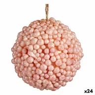 Bombki - Bombki choinkowe różowe plastikowe 8 x 8 x 8 cm (24 sztuki) - miniaturka - grafika 1