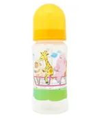 Butelki dla niemowląt - Poupy Poupy, Butelka do karmienia z szeroką szyjką, 0m+, Żółta, 300 ml - miniaturka - grafika 1