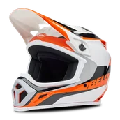 Kaski motocyklowe - Kask Cross Bell MX-9 Mips Pomarańczowy/Złamany BiałyS - miniaturka - grafika 1