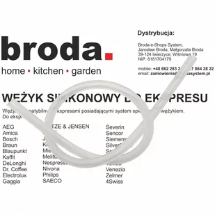 Silikonowy wężyk do układu mleka w ekspresie - 1 szt. kod: S63225 + Sprawdź na SuperWnetrze.pl - Akcesoria i części do ekspresów do kawy - miniaturka - grafika 1