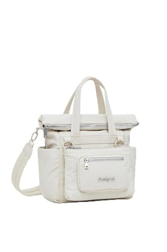 Desigual Women's Accessories Nylon Hand Bag, White, biały