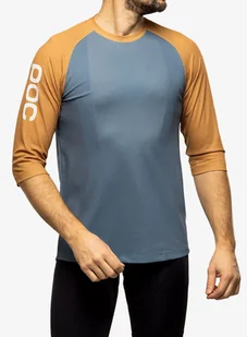 Koszulka rowerowa POC MTB Pure 3/4 Jersey - blue/brown - Koszulki rowerowe - miniaturka - grafika 1