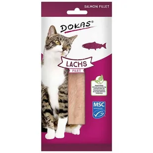 DOKAS - filet z łososia 22g - Przysmaki dla kotów - miniaturka - grafika 1