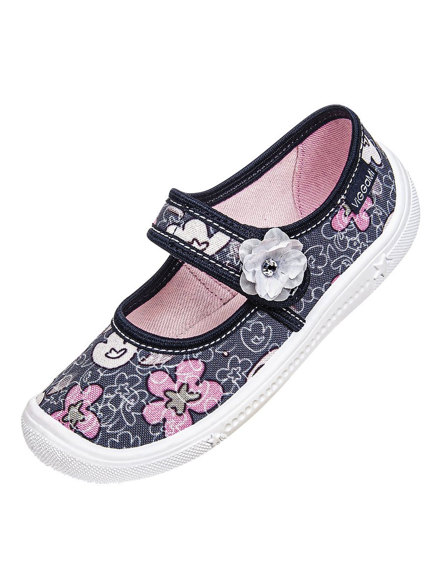 Dziewczęce kapcie kwiatki szare Vi-GGa-Mi r.28