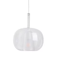 Lampy sufitowe - Sypialniana lampa wisząca GRACE AZ6271 Azzardo szklana biała przezroczysta - miniaturka - grafika 1