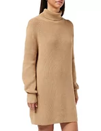 Sukienki - Calvin Klein Damska Ck Chunky Sweter Sukienka Ponadczasowa Wielbłądzi, L, Ponadczasowy wielbłądzi, L - miniaturka - grafika 1