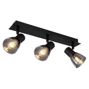 Globo Claude 54307-3 listwa plafon lampa sufitowa spot 3x40W E14 czarny/dymiony - Lampy sufitowe - miniaturka - grafika 1