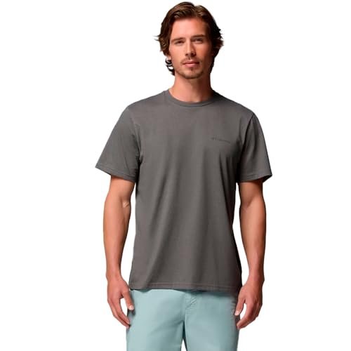 Columbia Męska koszulka Basic, Koszulka z krótkim rękawem, Charcoal HTHR, L