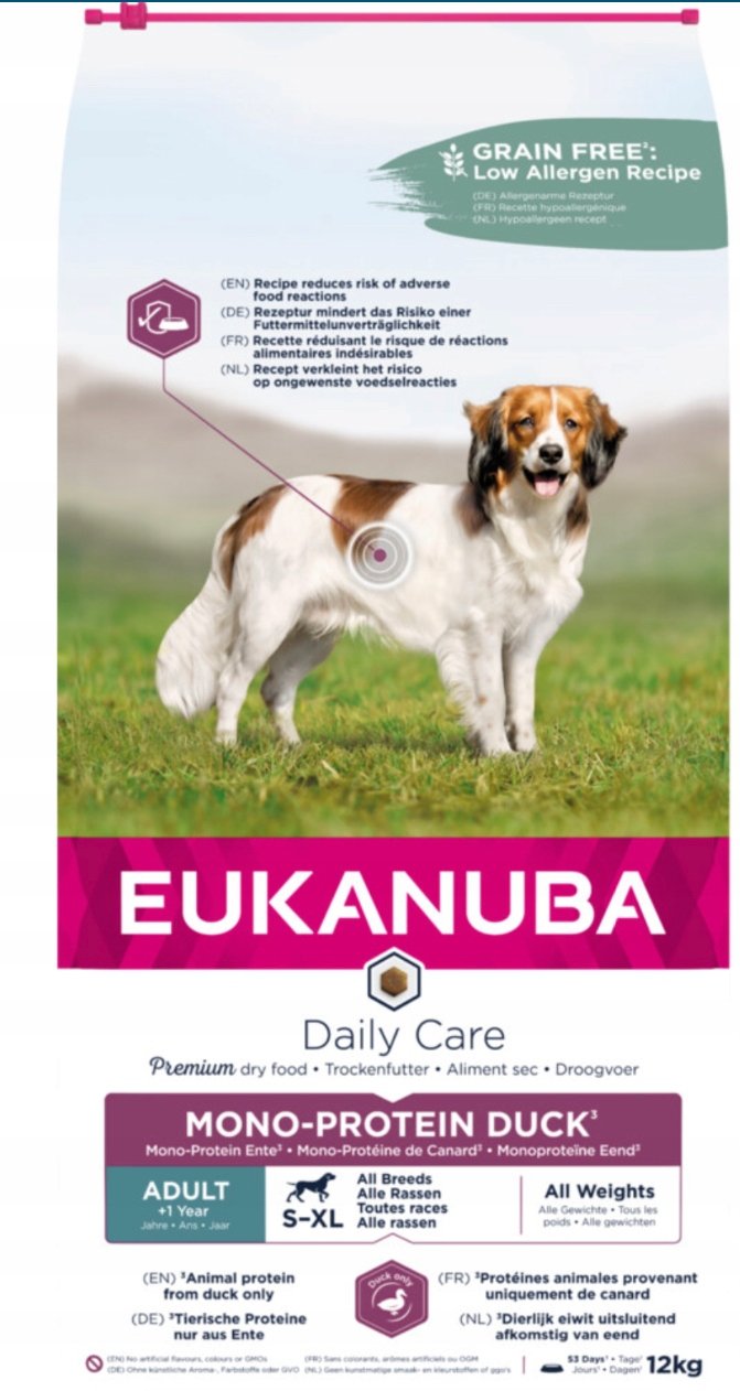 EUKANUBA-Adult Daily Care Mono-Protein duck-12kg