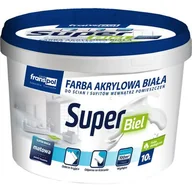 Farby wewnętrzne - Franspol Farba akrylowa wewnętrzna SUPER BIEL 10 l - miniaturka - grafika 1