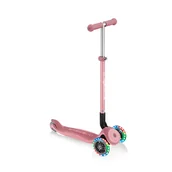 Hulajnogi - Hulajnoga 3-kołowa Globber Primo Foldable Plus Lights Pastel Pink 439-210 - miniaturka - grafika 1