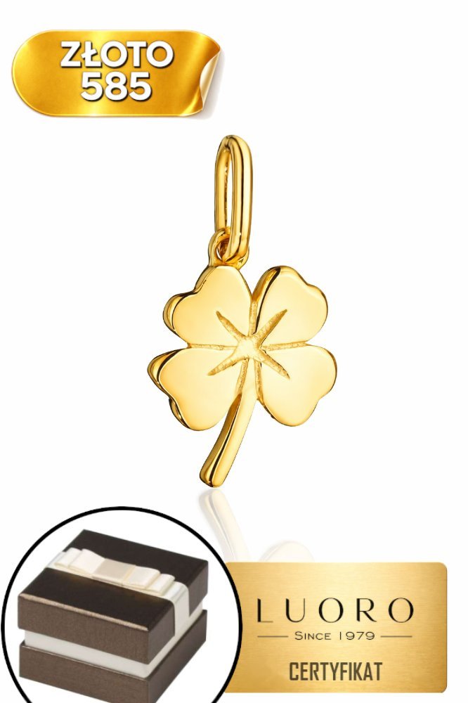 ZAWIESZKA ZŁOTA 585 14K KONICZYNKA 14 MM ELEGANCKA SUBTELNA PREZENT