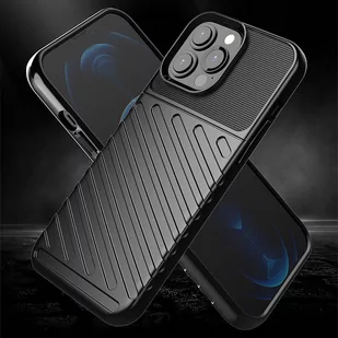 Thunder Case elastyczne pancerne etui pokrowiec iPhone 13 Pro Max czarny - Etui i futerały do telefonów - miniaturka - grafika 2