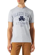 Koszulki męskie - Blauer T-shirt męski z krótkim rękawem, M93 szary melanż, 46 - miniaturka - grafika 1