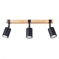 Lampy sufitowe - Plafon FAGER 3 czarny SOLLUX LIGHTING - miniaturka - grafika 1