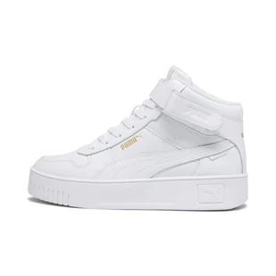 Damskie sneakersy Carina Street Mid PUMA White Gold - Buty trekkingowe damskie - miniaturka - grafika 1