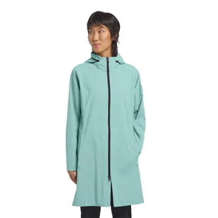 Damski płaszcz przeciwdeszczowy Jack Wolfskin WELLSEE COAT W soft jade - XS - Płaszcze damskie - miniaturka - grafika 1