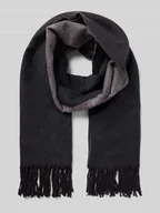 Apaszki i szaliki damskie - Szal z dodatkiem wiskozy i sznurkowymi wykończeniami - miniaturka - grafika 1