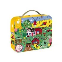 Janod Puzzle Obserwacyjne w Walizce Farma 24 Elementy 3+, - Puzzle - miniaturka - grafika 1