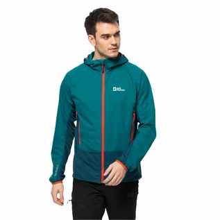 Kurtki męskie - Męska kurtka softshellowa Jack Wolfskin EAGLE PEAK II HOODY M bay blue - M - grafika 1