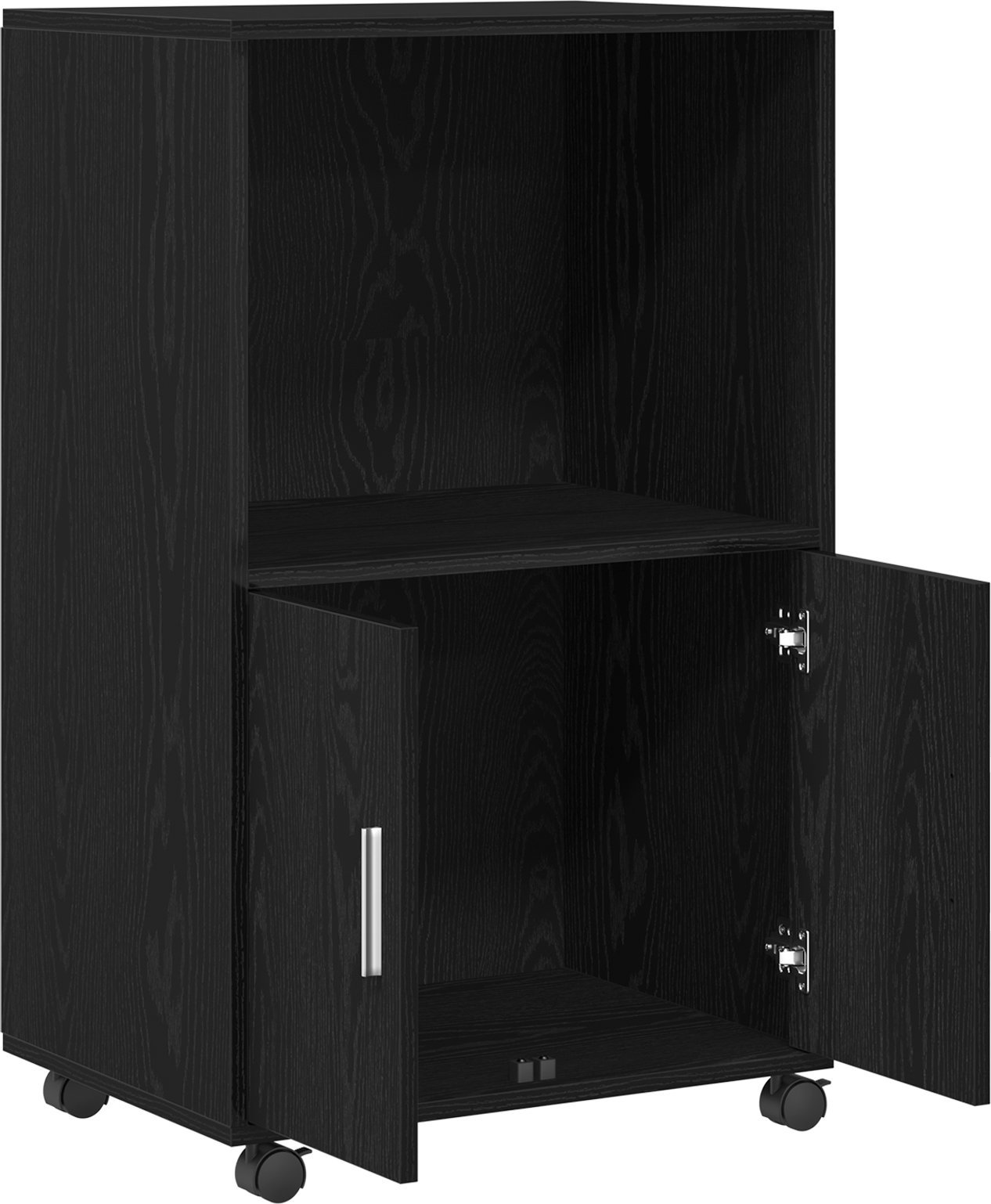 vidaXL Szafka na kółkach Czarny Dąb 55x40x91 cm Drewno inżynieryjne