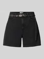 Spodenki damskie - Szorty jeansowe o kroju regular fit z czystej bawełny model ‘VEGA’ - miniaturka - grafika 1