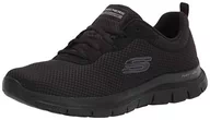 Sneakersy damskie - Skechers Damskie sneakersy Flex Appeal 4.0-Brilliant Vie, Czarne wykończenie z siatki, 39 EU - miniaturka - grafika 1