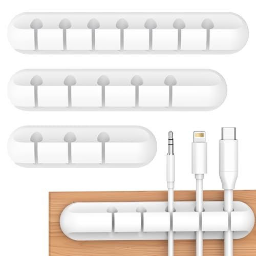 Uchwyt na kable z klipsami do kabli, 3/5 sztuk, z 2 kolorami organizera na biurko, kabel sieciowy, kabel USB do ładowania, ładowarki, kabel audio, do biura i dla użytkowników domowych