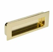 Zawiasy, okucia i inne akcesoria - Uchwyt meblowy wpuszczany 2382 Złoty - miniaturka - grafika 1