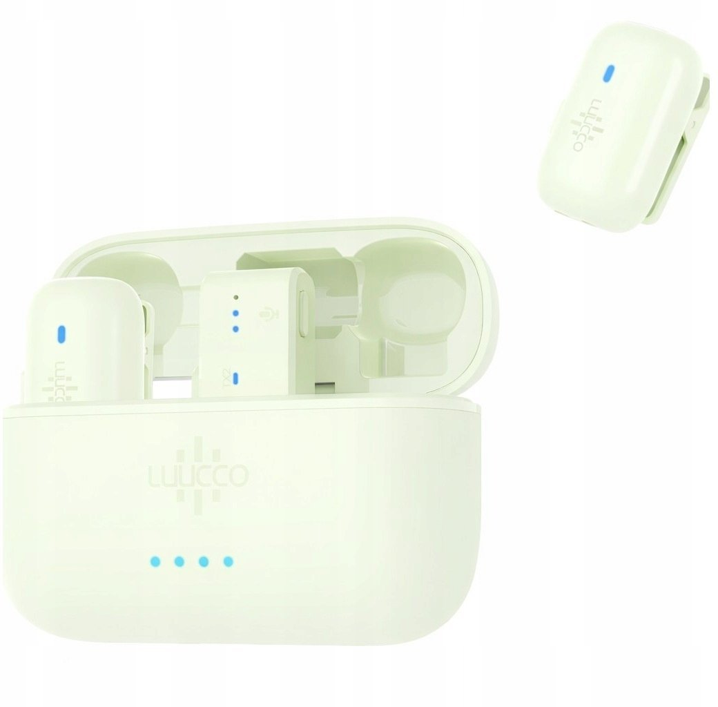 2x Mini Bezprzewodowy Mikrofon Krawatowy 100m Do Telefonu Usb Type-c Usb-c / Minipods K2 / Zielony