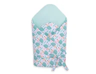 Rożki i beciki - Rożek dla niemowląt z wiązaniem 2w1 usztywniany i miękki - jeżyki miętowe - miniaturka - grafika 1