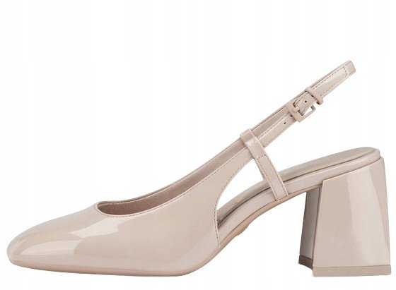 TAMARIS CZÓŁENKA LAKIEROWANE NA KLOCKU DAMSKIE 37 J6A