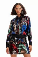 Kurtki damskie - Desigual kurtka damska, czarny, XL - miniaturka - grafika 1