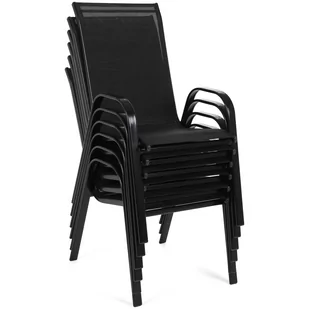 Krzesło metalowe ogrodowe Sevilla Black / Black II. gatunek - Fotele i krzesła ogrodowe - miniaturka - grafika 1