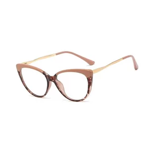 Okulary kocie do komputera damskie z filtrem BLUE Light zerówki 2581-2 - Okulary korekcyjne, oprawki, szkła - miniaturka - grafika 1
