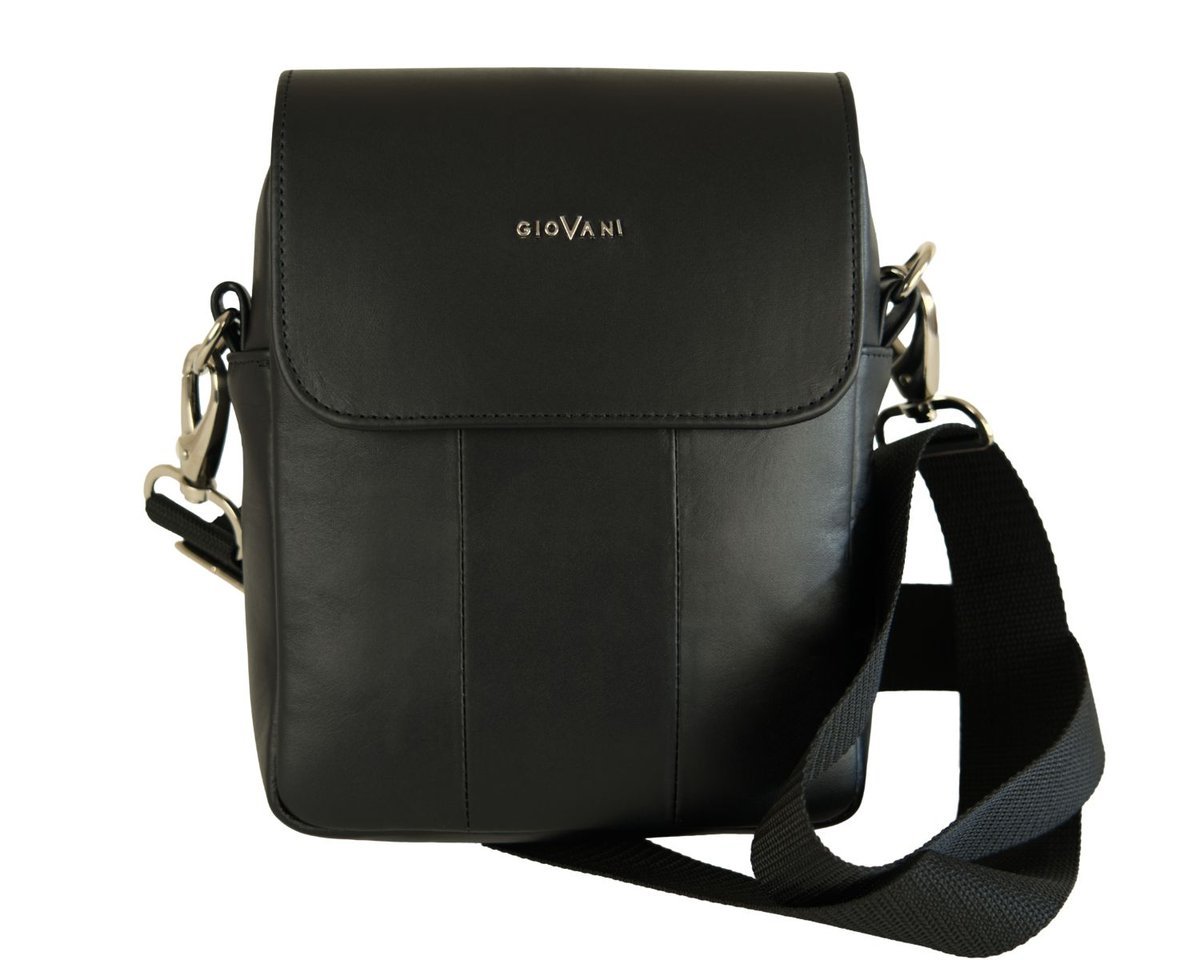 Mała listonoszka z logowanym paskiem Sybil marki Giovani Czarny